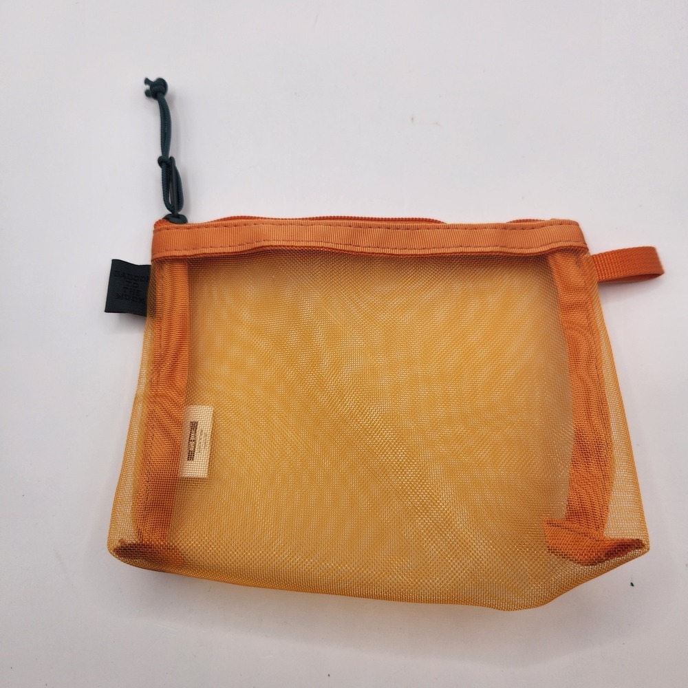 New Baboon to the Moon Orange Monomesh Travel Organizer Pouch Bag Lightweight